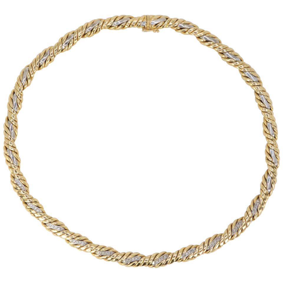 Bvlgari Serpenti Tubogas Rose Gold Diamond Long Rope Necklace at ...