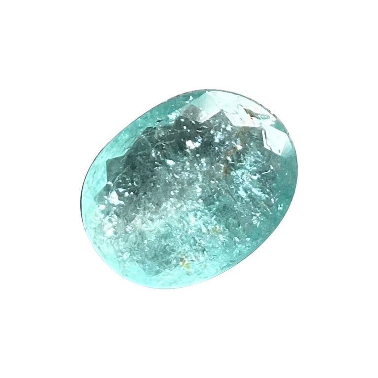 Certified 3.10 Carats Paraiba Tourmaline Oval Cut Stone for Fine Jewelry For Sale