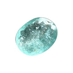 Certified 3.10 Carats Paraiba Tourmaline Oval Cut Stone for Fine Jewelry