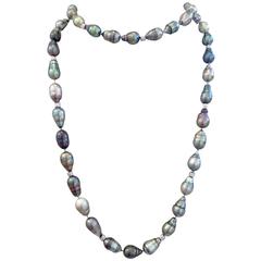 Roaring Twenties Black Tahitian Pearl Necklace