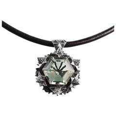 Thoscene Green Amethyst Silver Joy Pendant 4