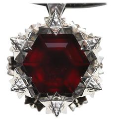 Thoscene Garnet Silver Love Pendant 3