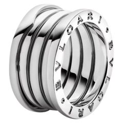 Bvlgari Bague à quatre anneaux B.zero1 en or blanc 18 carats, taille 55