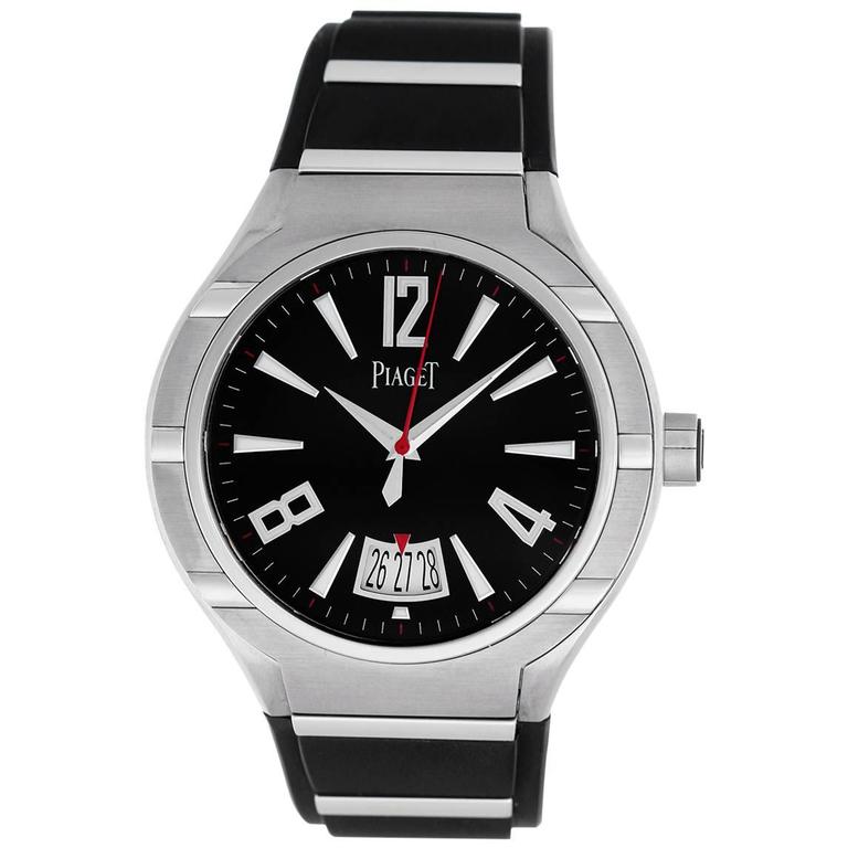 Piaget Titanium Stainless Steel Polo FortyFive Quartz Wristwatch Ref ...