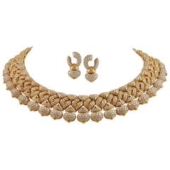 Bulgari Diamond Demi-Parure Necklace and Earclip Suite 3