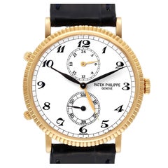 Patek Philippe Calatrava Travel Time Yellow Gold Mens Watch 5034 Box Papers