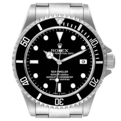 Rolex Seadweller 4000 Black Dial Steel Mens Watch 16600 Box Papers