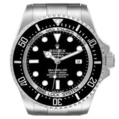 Rolex Seadweller Deepsea 44 Black Dial Steel Mens Watch 126660 Box Card