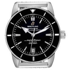 Breitling Superocean Heritage II 42 Black Dial Steel Watch AB2010 Box Card