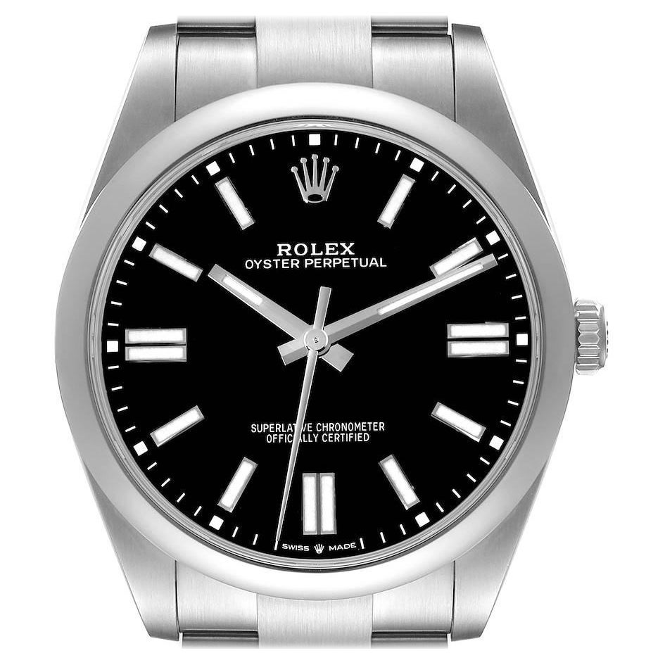 Rolex Oyster Perpetual 41mm in Stainless Steel with Tiffany Blue Dial REF 124300 For Sale at