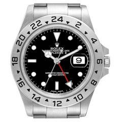 Rolex Explorer II Black Dial Steel Mens Watch 16570 Box Papers