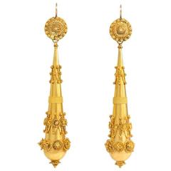 Early 19th Century Gold Earrings at 1stDibs