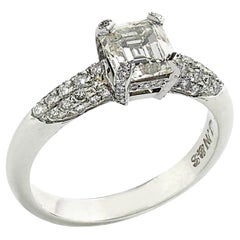 Emerald-Cut Diamond 1.23 Carat Platinum Ring