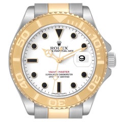 Rolex Yachtmaster Steel Yellow Gold White Dial Mens Watch 16623