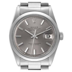 Rolex Datejust Acciaio Quadrante Grigio Orologio Vintage Uomo 1600