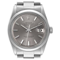 Rolex Datejust Steel Grey Dial Vintage Mens Watch 1600