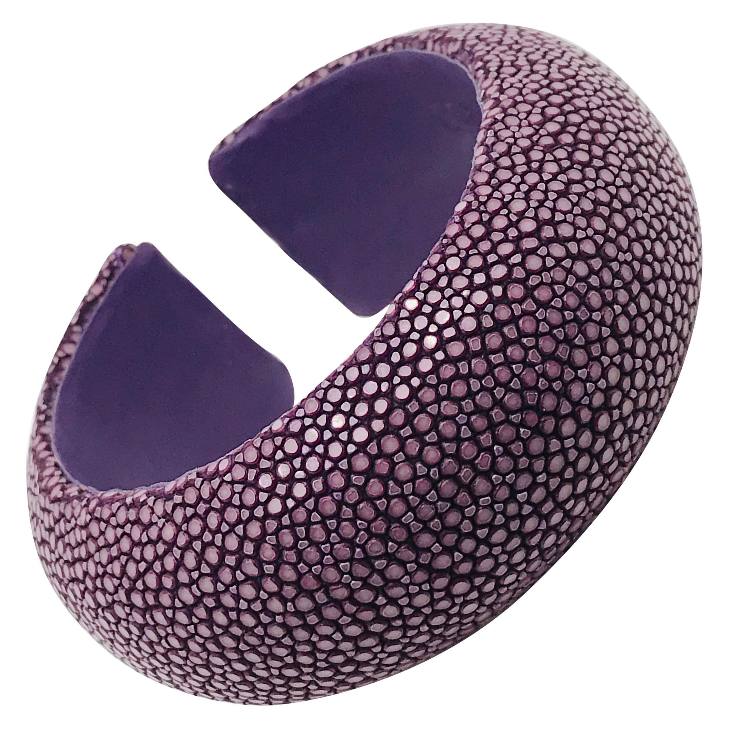 Purple Galuchat Cuff Bracelet