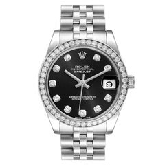Rolex Datejust Midsize 31 Steel White Gold Diamond Watch 178384