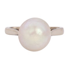Natural Pearl French Art Deco Ring in Great Condition