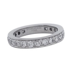 Tiffany & Co. Platinum Diamond Together Milgrain Band Ring