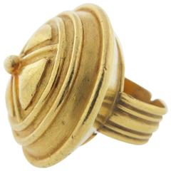   Ilias Lalaounis Grand Ancient Inspired Gold Dome Ring