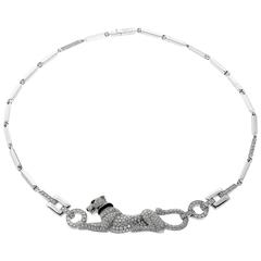 Cartier Panthere Diamond Gold Necklace 11