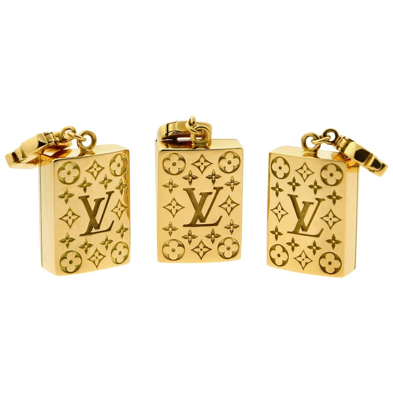 Louis Vuitton French 18 Karat Tri-Color Gold Apple Charm Pendant