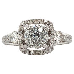 14k White Gold Crown Of Light 1.27CT I-VS1 W/ Round Diamonds Ring MSRP $18000