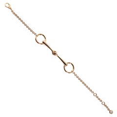 Hermes Filet d'Or Rose Gold Diamond Bracelet