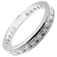 Tiffany & Co. Diamond Platinum Full Circle Band Ring 5