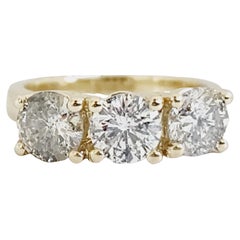 2.25 Carat Diamond Band Yellow Gold 14 Karat
