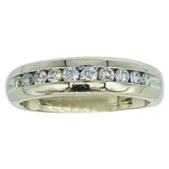 Retro 0.60tcw Diamonds Half Eternity Ring 14k White Hold