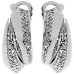 Cartier Panthere Diamond White Gold Earrings