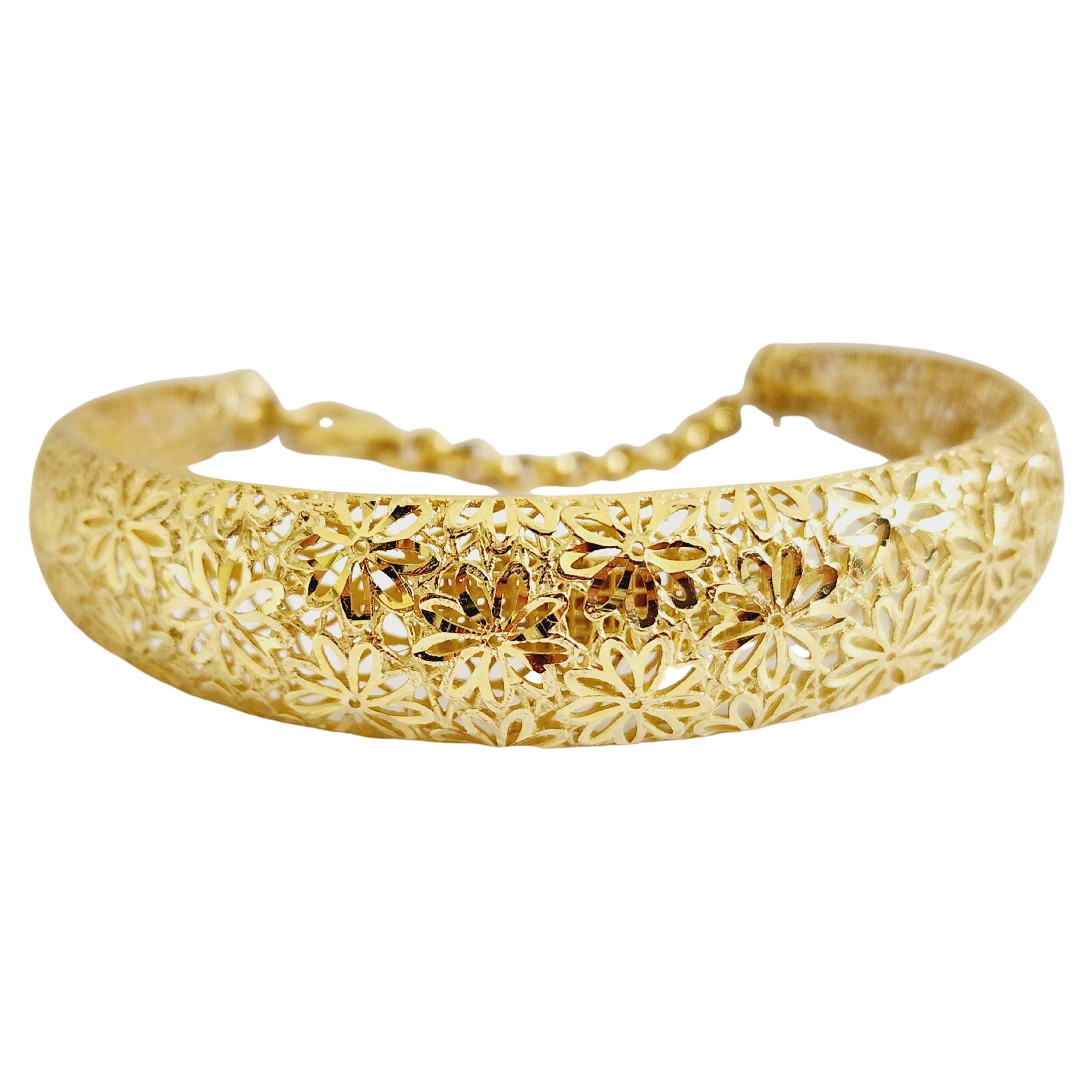 Bangle Yellow Gold 14 Karat at 1stDibs | 7 bracelet or marocain