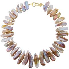 Multicolored Freshwater Stick Pearl Necklace Multicolored Freshwater Stick Pearl Necklace