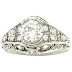 1925 Tiffany & Co. Diamond Platinum Engagement Ring 3