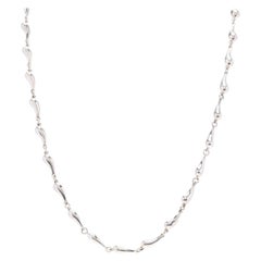 Tiffany & Company Elsa Peretti Sterling Silver Teardrop Necklace