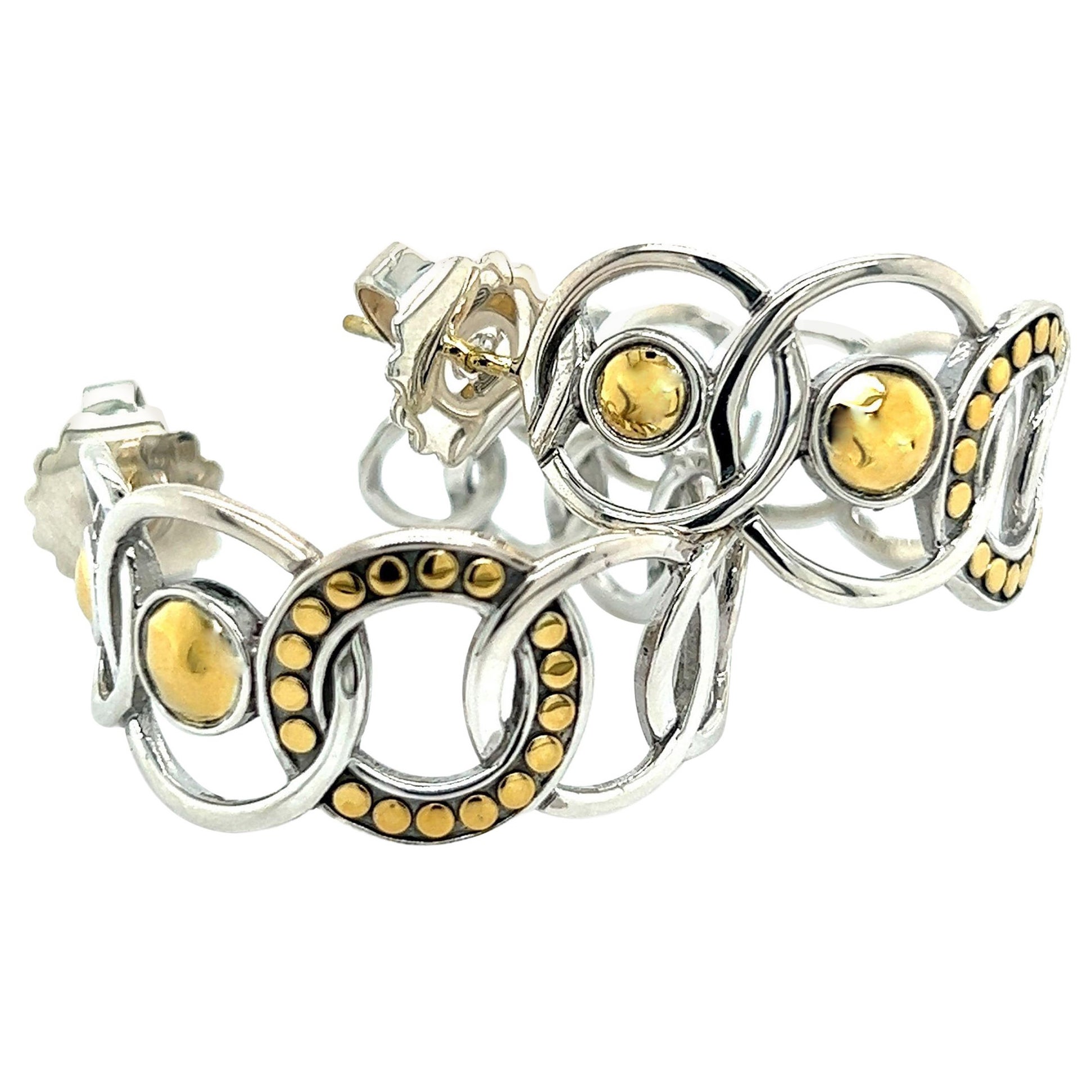 Pendientes de aro John Hardy Estate Oro de 22 quilates + Plata