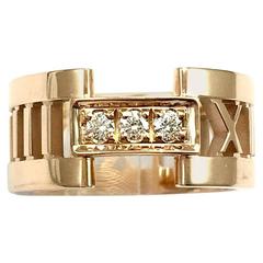 Tiffany & Co. Atlas Rose Gold Diamond Open Ring