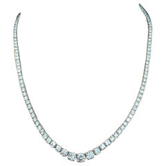 17.25 ct Graduated Riviera Diamond Necklace 