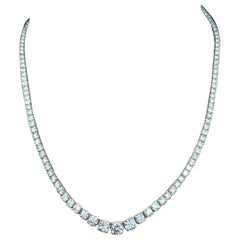 17.25 ct Graduated Riviera Diamond Necklace
