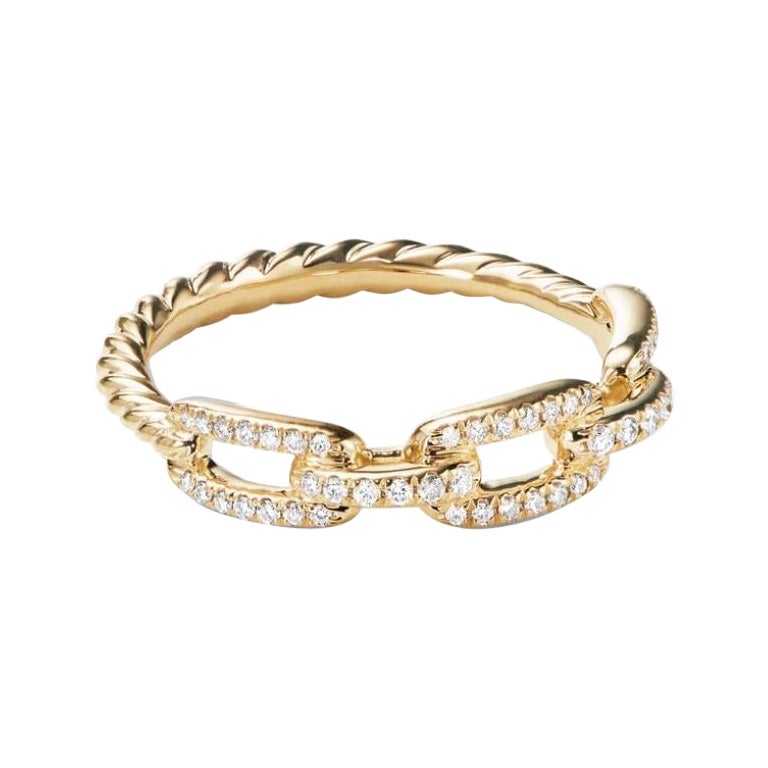 Links (2-in-1) Diamond Filled Ring in 18k Gold For Sale