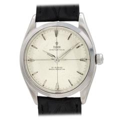 Retro Tudor Stainless Steel Oyster-Thin Manual Wind Wristwatch Ref 7960 1960