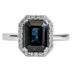 $1 NO RESERVE! -  2.33ct Sapphire & 0.25Ct Diamonds - 14K White Gold Ring