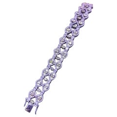 Magnifique bracelet de 12,58 carats de diamants fantaisie et de diamants blancs 
