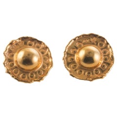 Vintage Jean Mahie High Karat Gold Earrings