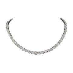 Emilio Jewelry Magnificent Gia Certified 40 Carat Diamond Riviera Necklace 