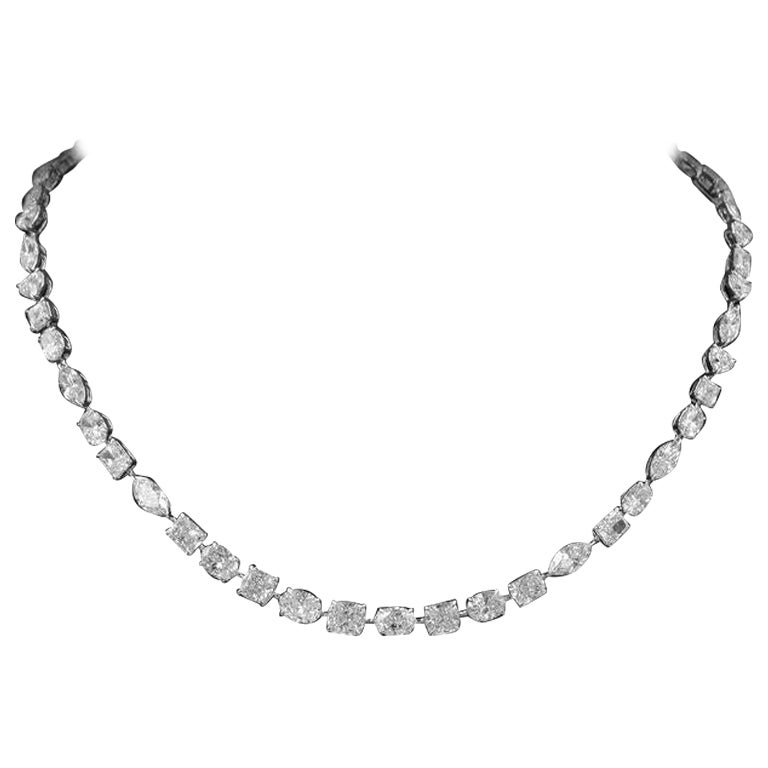 Collar de diamantes de 39,00 quilates con certificado GIA de Emilio Jewelry