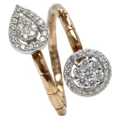 Anello unico Toi et Moi in oro 18 carati