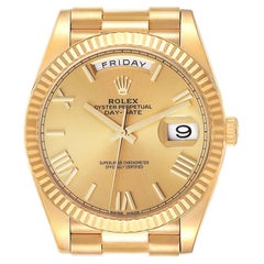 Rolex President Day-Date 40 Yellow Gold Champagne Dial Mens Watch 228238